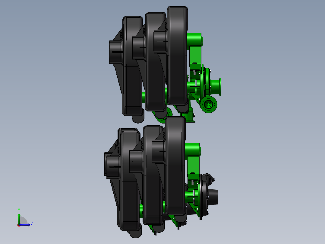 7款PTOC-150-PTO 皮带驱动离心泵模型左视图