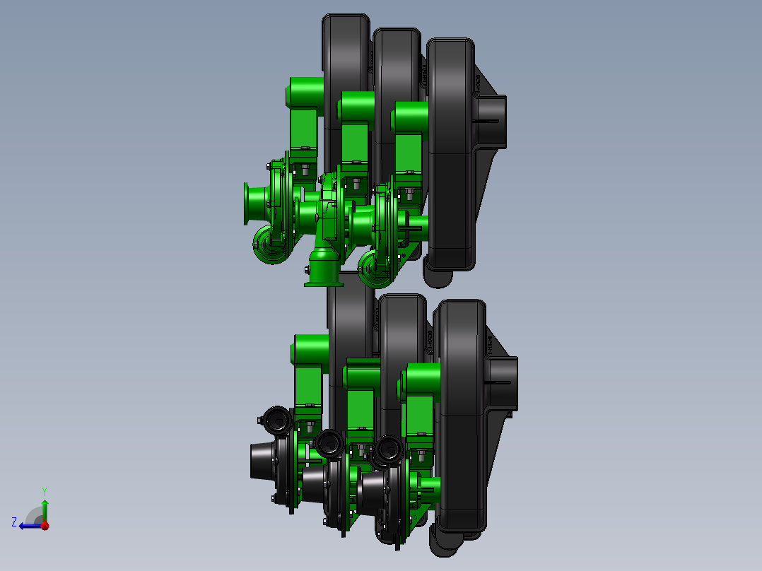 7款PTOC-150-PTO 皮带驱动离心泵模型右视图