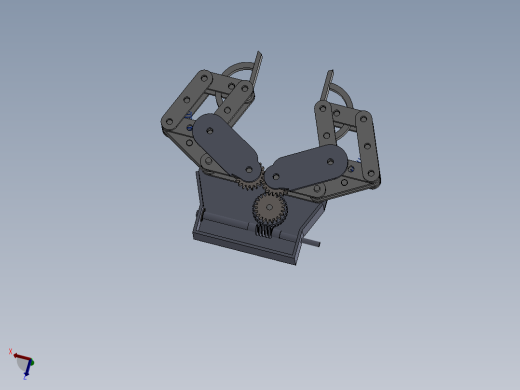 机械手机械夹蜗杆传动