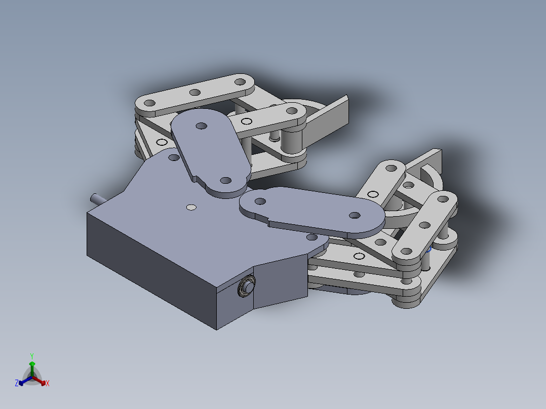 机械手机械夹蜗杆传动正等轴测图