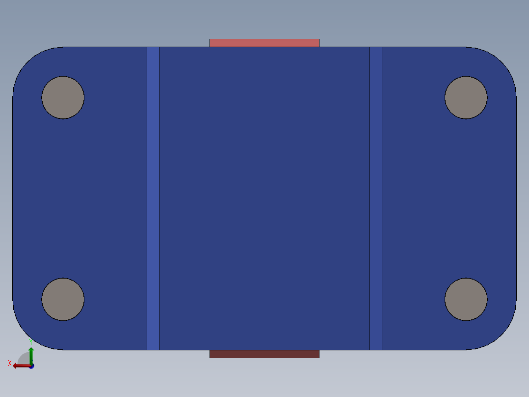 皮带滚轮支撑组件后视图