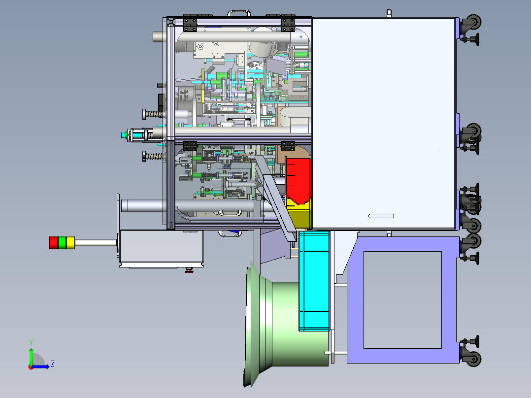 一款日本的组装装配机左视图