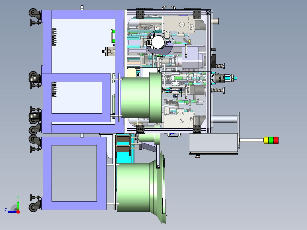 一款日本的组装装配机右视图