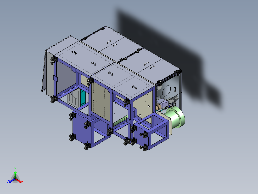一款日本的组装装配机正等轴测图