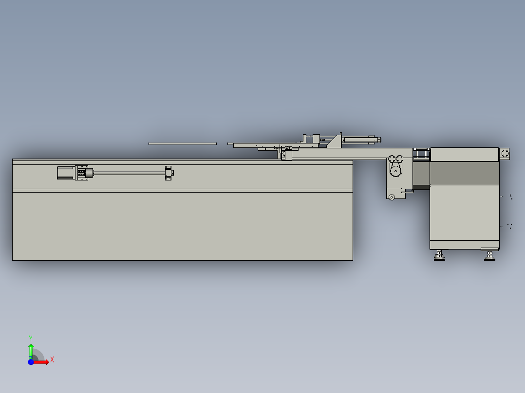小型数控车床前视图