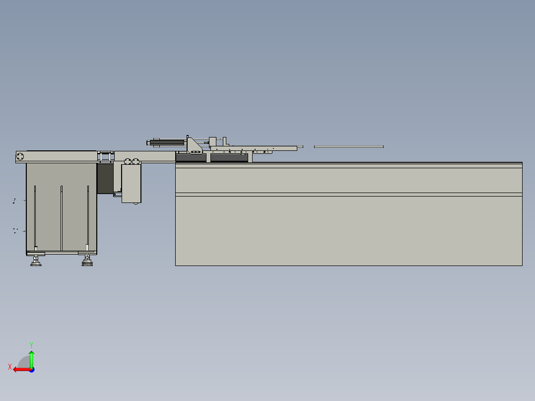 小型数控车床后视图