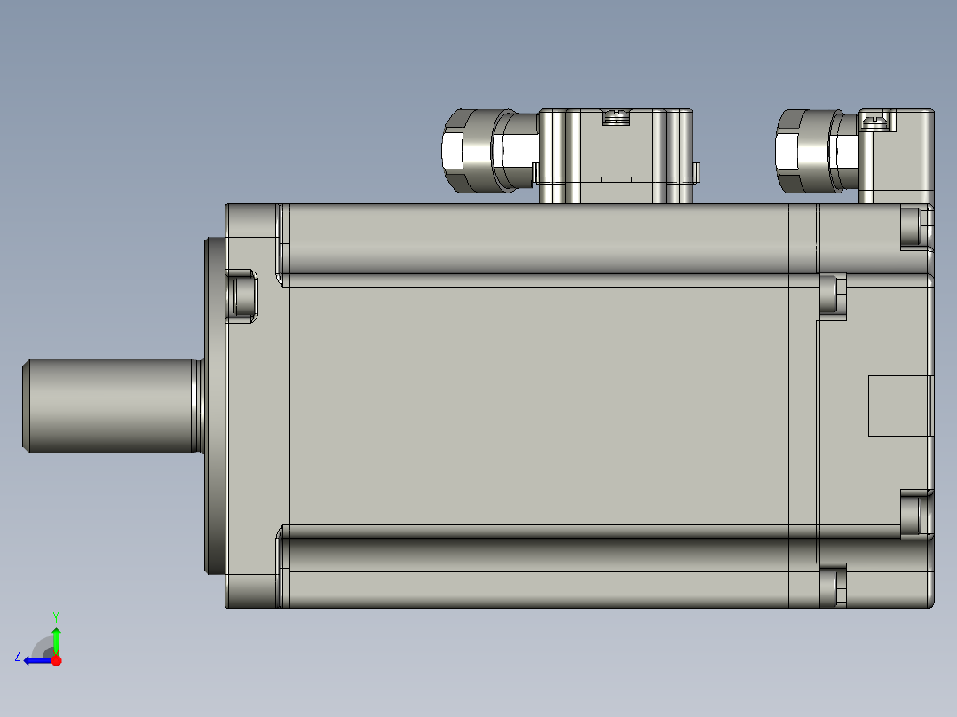 伺服电机MS1H4-40B30CB-S131Z汇川右视图