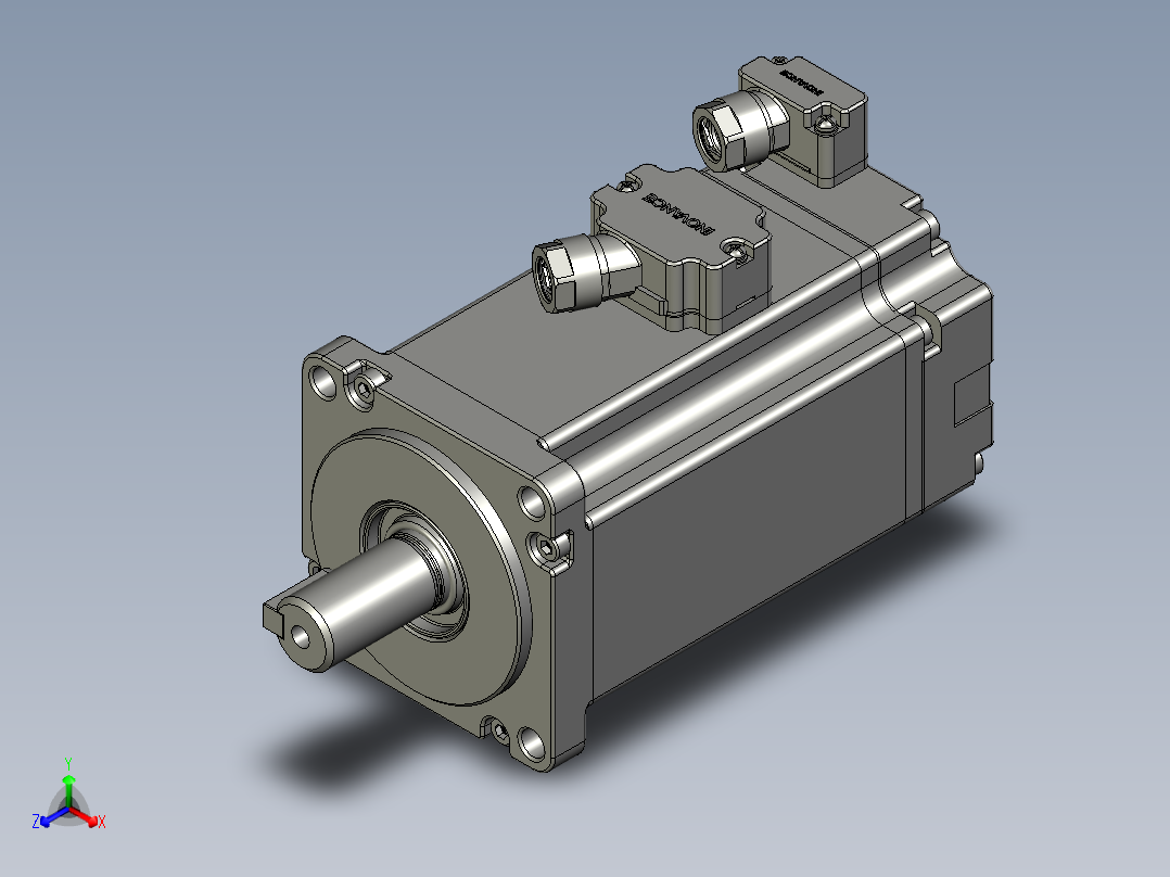 伺服电机MS1H4-40B30CB-S131Z汇川正等轴测图