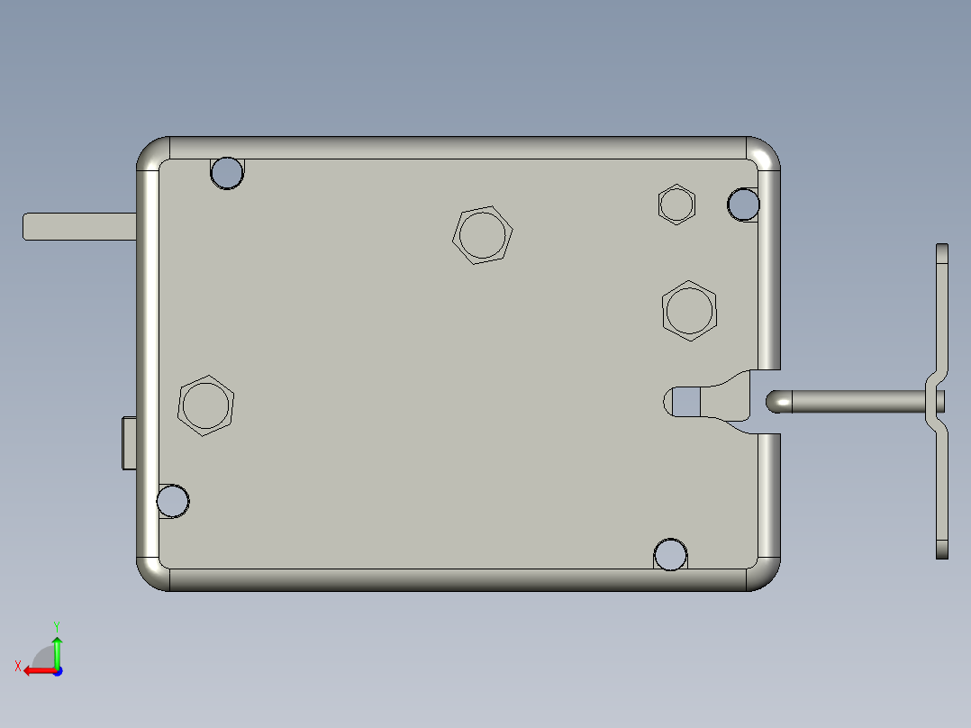 快递柜电机驱动锁后视图