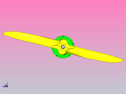 星形发动机和螺旋桨右视缩略图