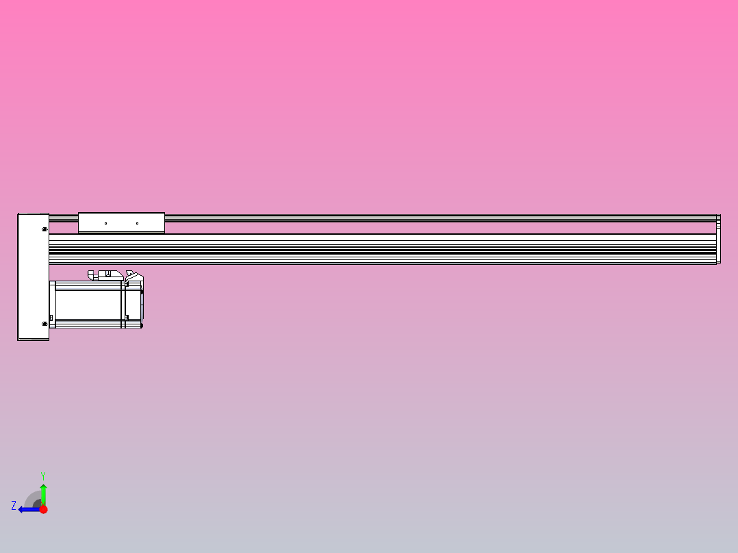 日规模组半封闭丝杆TPA-HNR-105D-1610C-L650-MP-C-P40-N3右视图