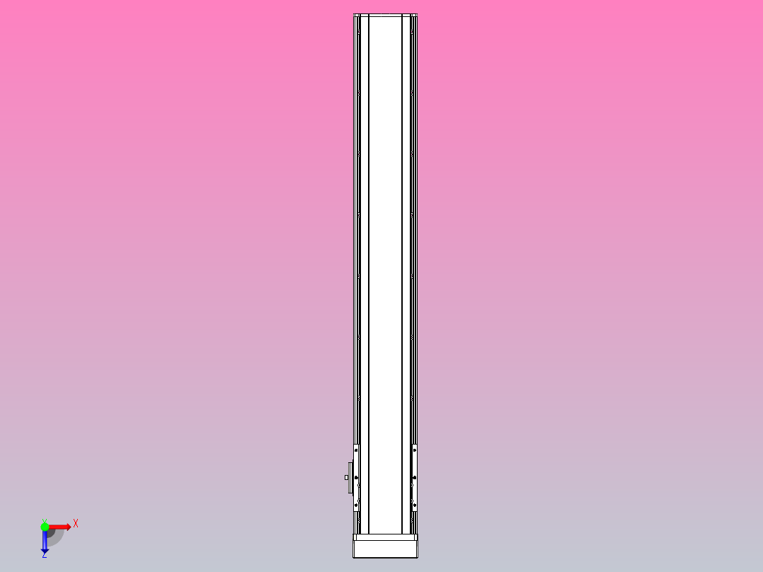日规模组半封闭丝杆TPA-HNR-105D-1610C-L650-MP-C-P40-N3俯视图