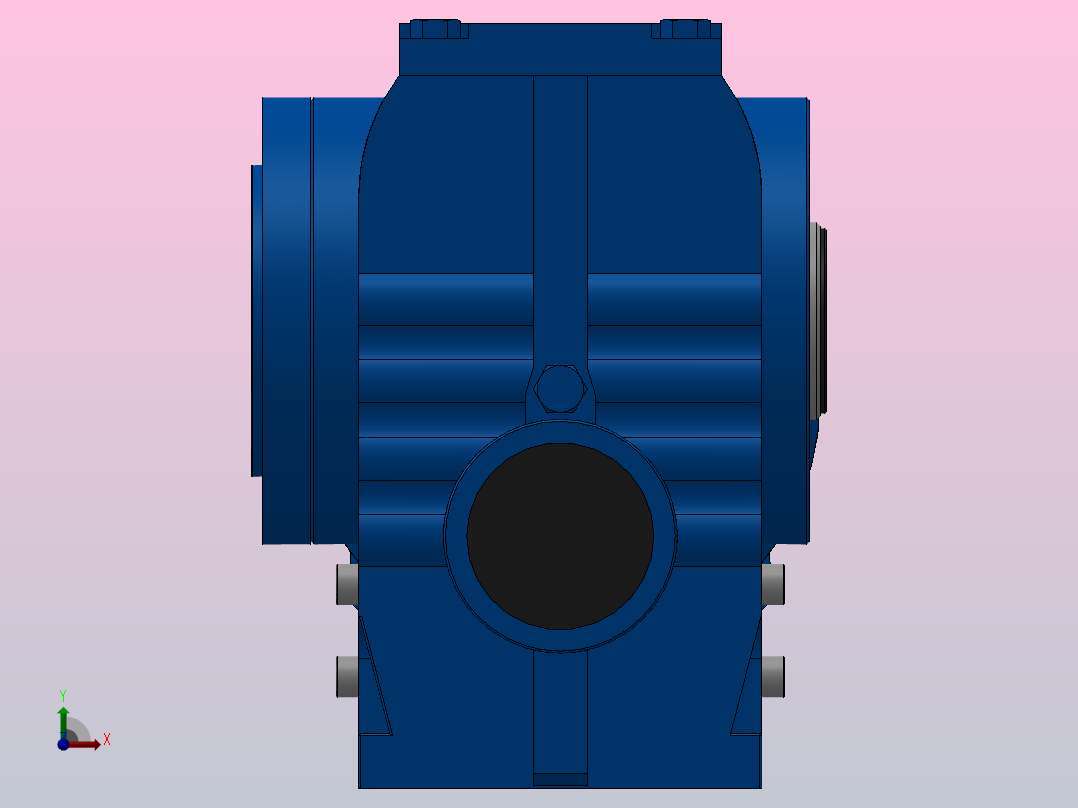 SAZ87R57组合式斜齿-蜗轮蜗杆减速机SAZ87R57-Y0.25-4P-2054-M1-0°-A前视图