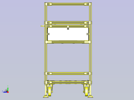 一款型材移动作业台3D模型右视缩略图
