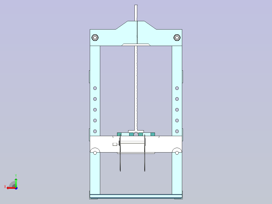 带输送机的鞋底切割机3D后视图