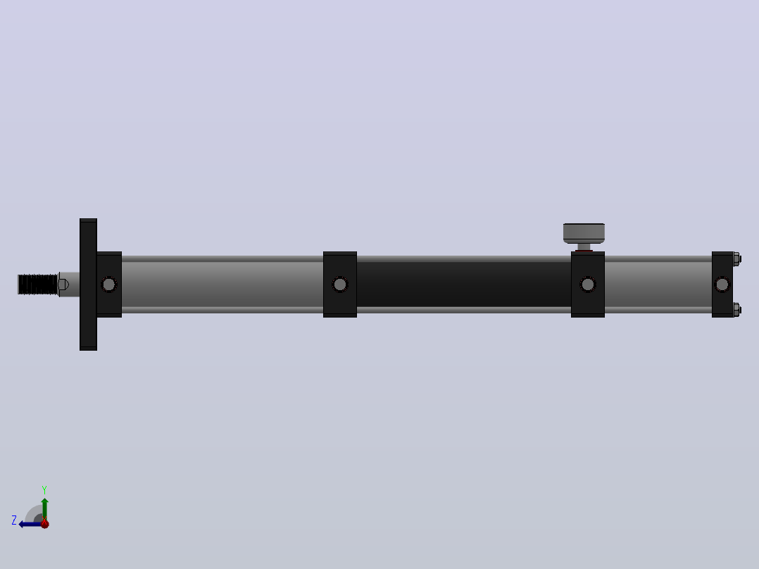 MPTF-1T[MPTF-63-200-10-1T]快行程增压缸右视图