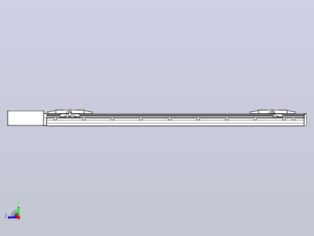 皮带直线轴双滑块型TPA-GCBS-150-P80-L400-QR-M75-N3右视图