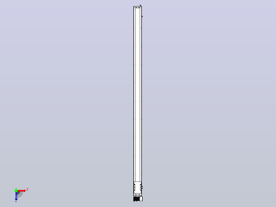 SCM14-2800-RU滚珠花健、支撑座、滚珠丝杠、交叉导轨、直线模组俯视图