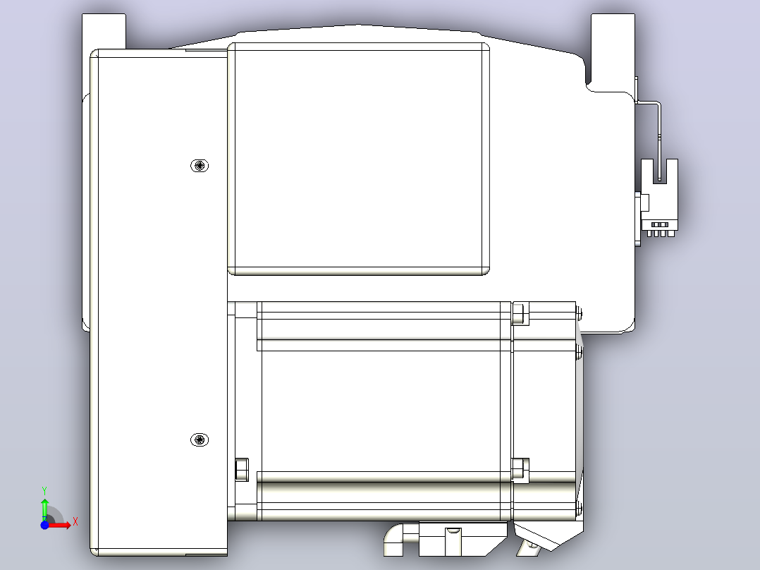皮带直线轴半封闭可选导轨TPA-HNB-202D-140-L1100-LP-C-P75-N3前视图
