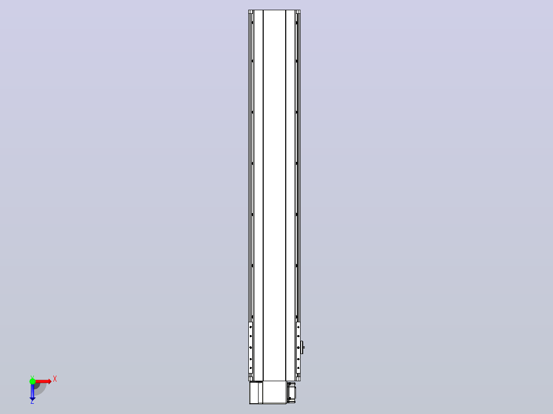 皮带直线轴半封闭可选导轨TPA-HNB-202D-140-L1100-LP-C-P75-N3俯视图