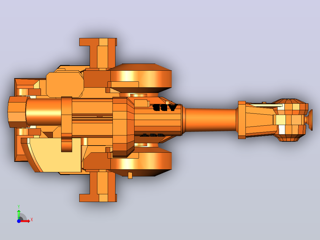 ABB机械手 -IRB+4400 3D模型前视图