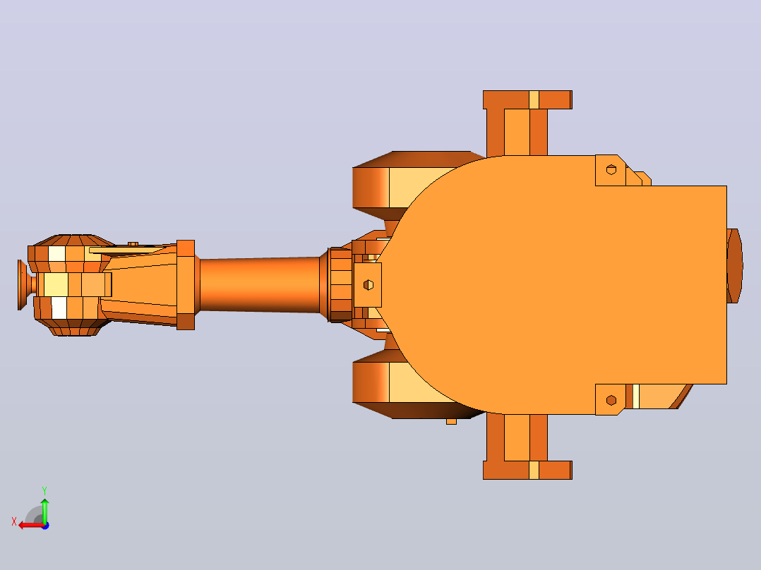 ABB机械手 -IRB+4400 3D模型后视图
