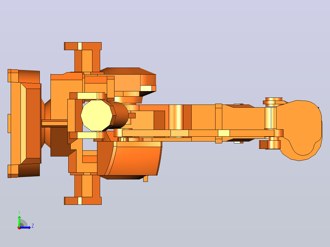 ABB机械手 -IRB+4400 3D模型左视图