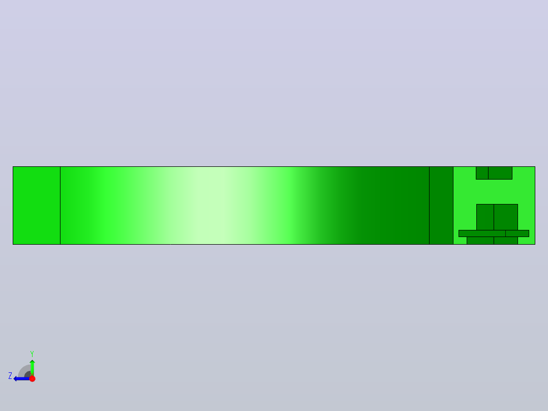 ZWGD-SC881-K325-TA60-R500-N1-C1磁性转弯轨道右视图