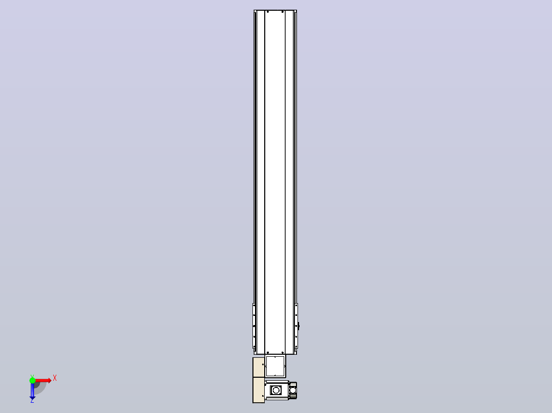 皮带直线轴半封闭可选导轨TPA-HNB-220D-176-L1350-ML-Y-P1K-N3俯视图