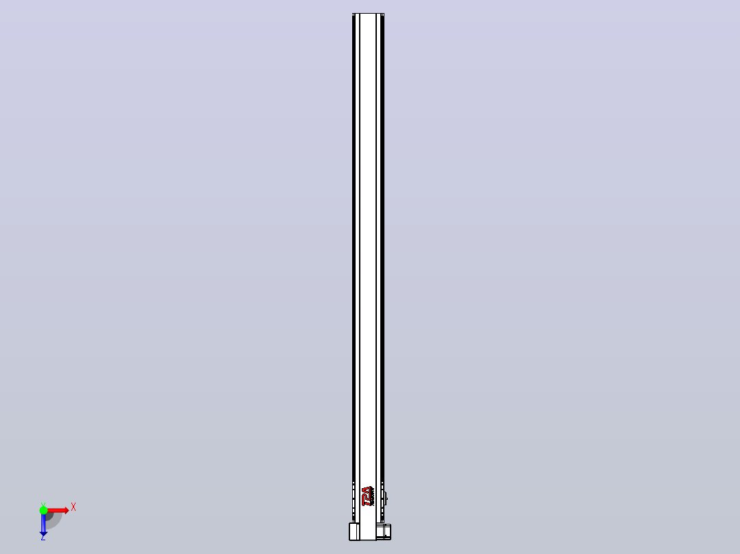 皮带直线轴半封闭可选导轨TPA-HNB-120D-110-L1700-LP-Y-P40-N3俯视图