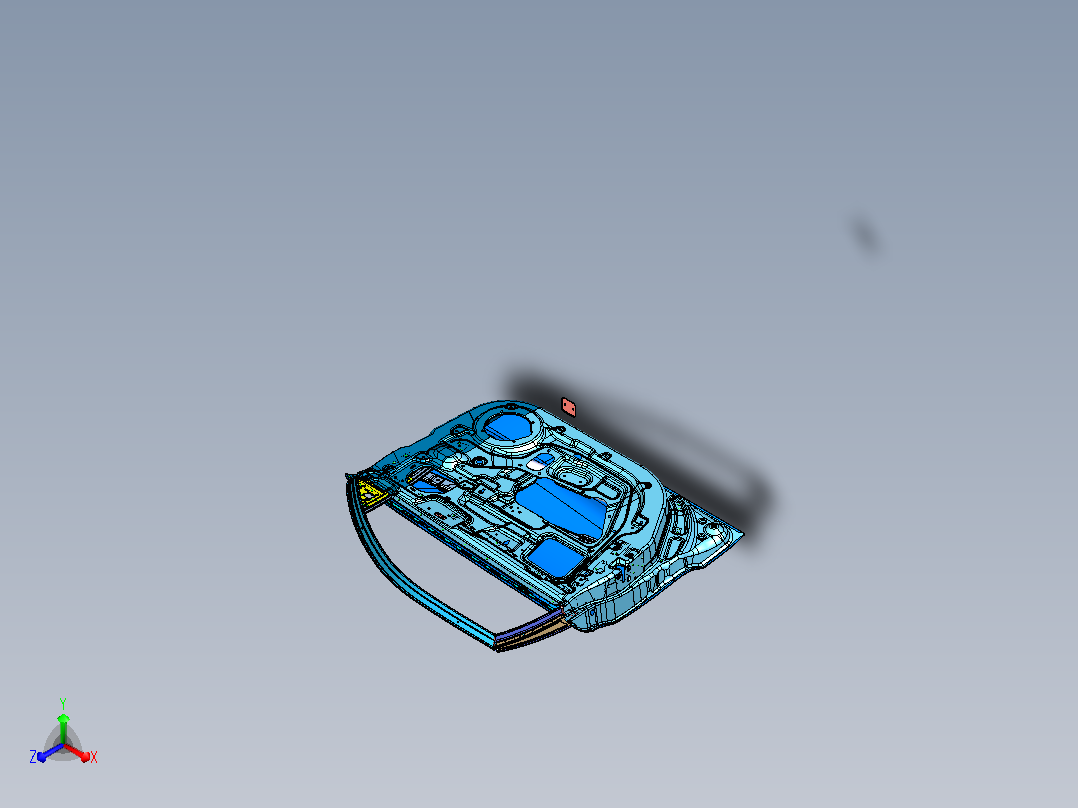 FNA6101001（左前门总成装置）主视图