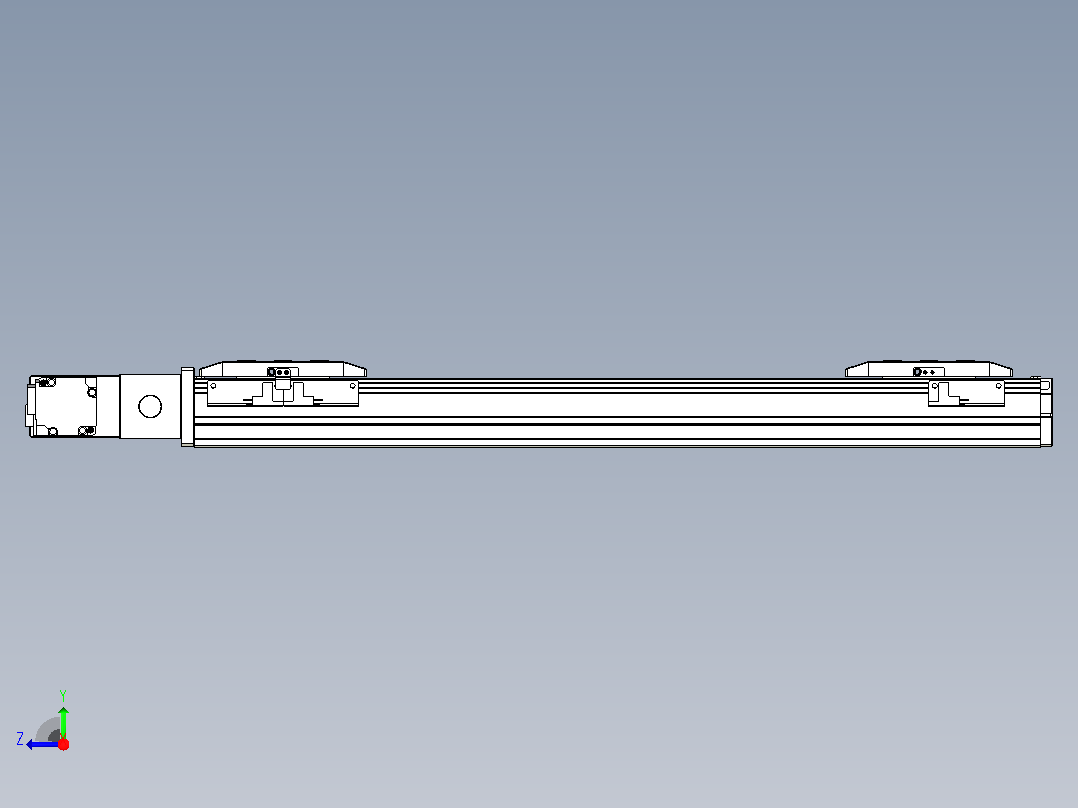 皮带直线轴双滑块型TPA-GCBS-50-P42-L150-QL-M10-N3右视图