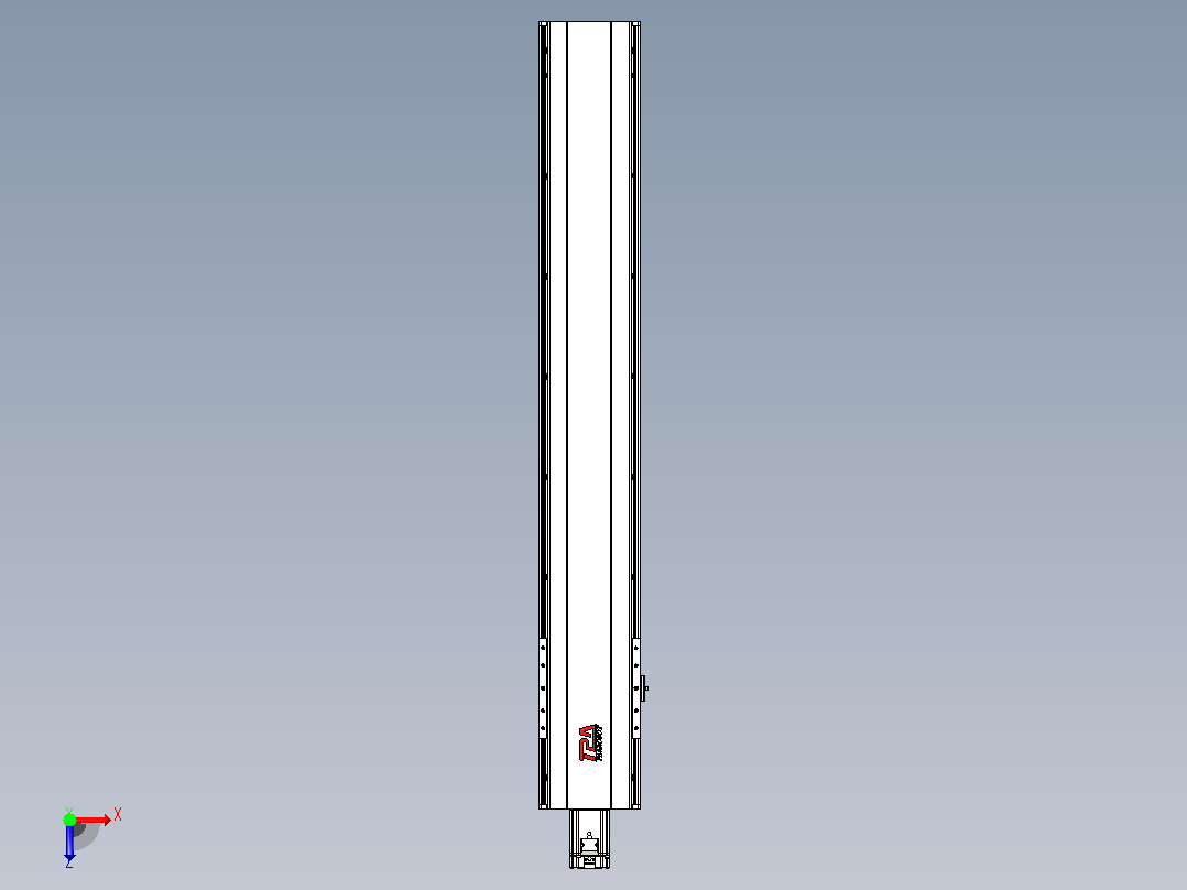 日规模组半封闭丝杆TPA-HNR-202D-2510C-L1150-M-C-P75-N3俯视图