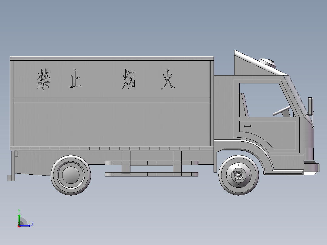 厢式货车左视图