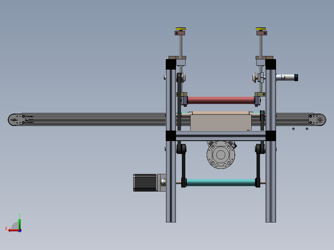 马赛克纸贴自动刷胶(sw+cad+说明书)后视图