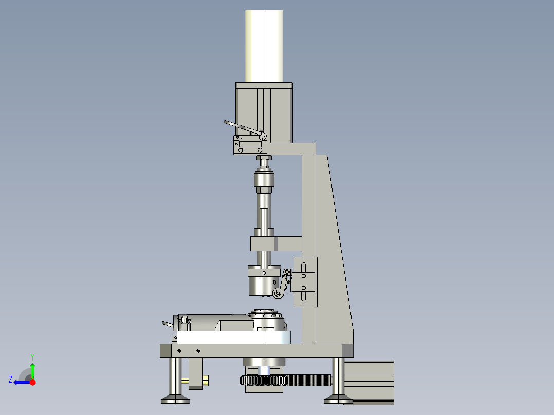 压离合器工装3D模型右视图