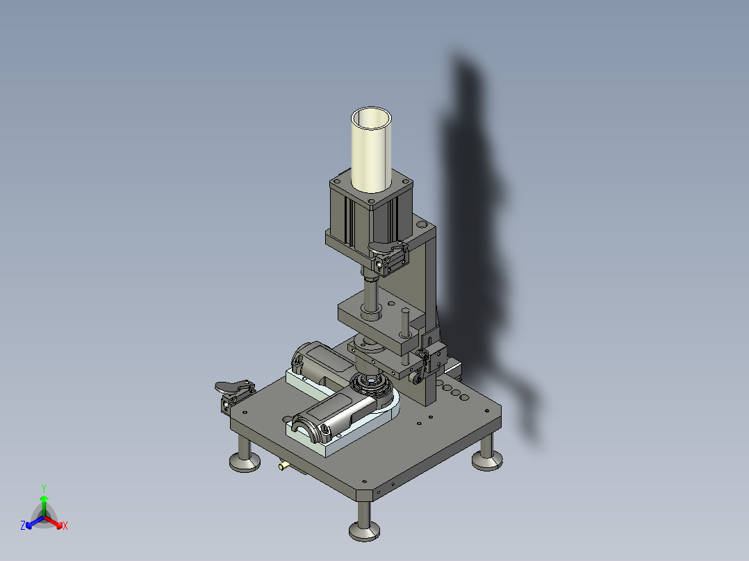 压离合器工装3D模型正等轴测图