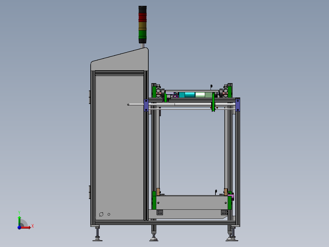 SMT自动上板机3D图纸 T374前视图