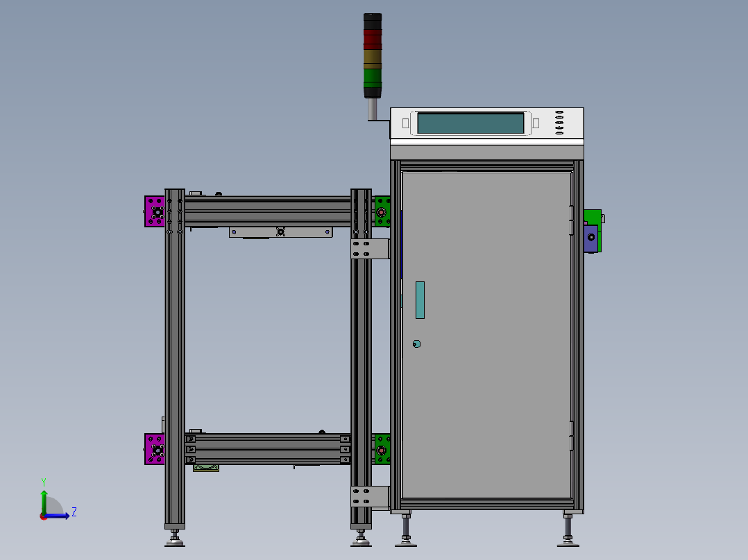 SMT自动上板机3D图纸 T374左视图