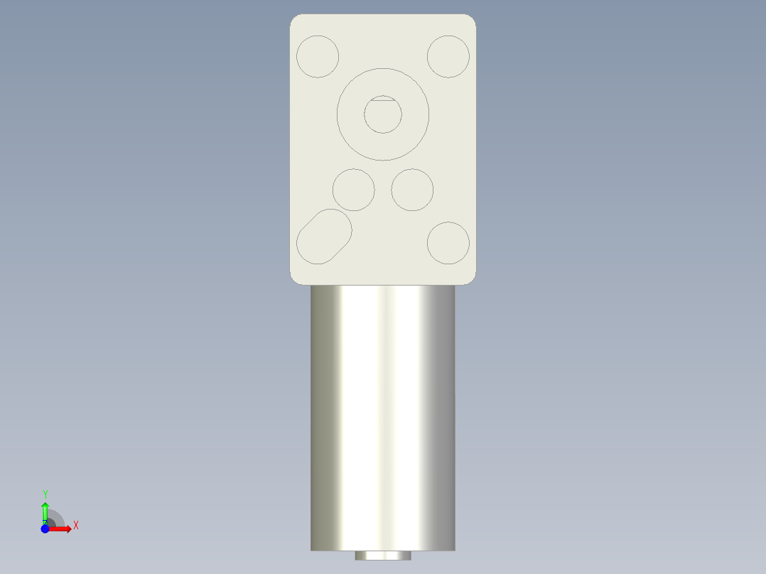 直角电机齿轮箱前视图