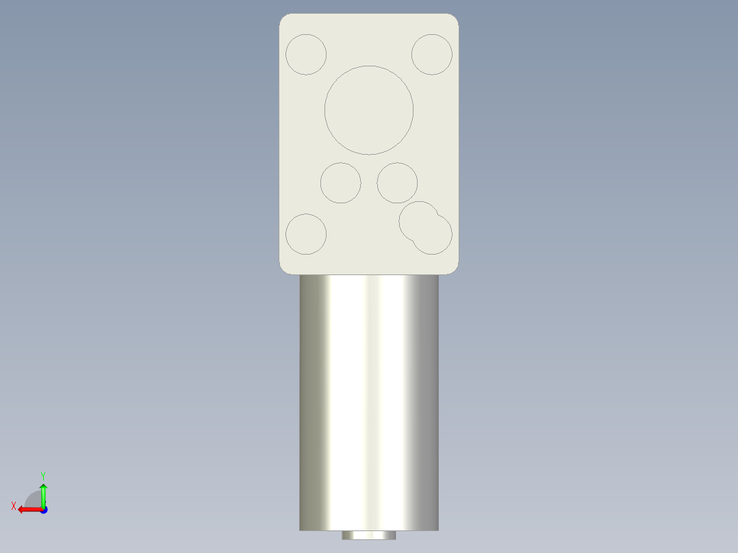 直角电机齿轮箱后视图