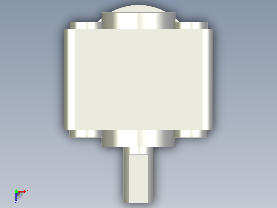 直角电机齿轮箱俯视图