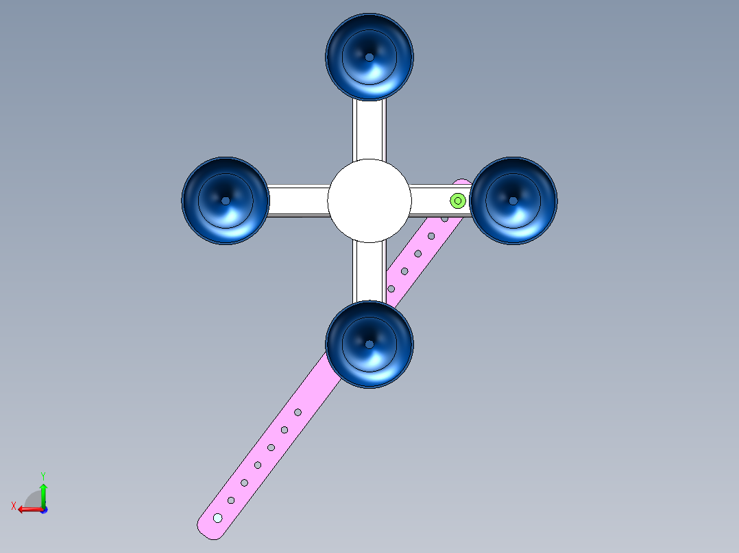 Q312-椭圆规设计与制造【三维SolidWorks】后视图
