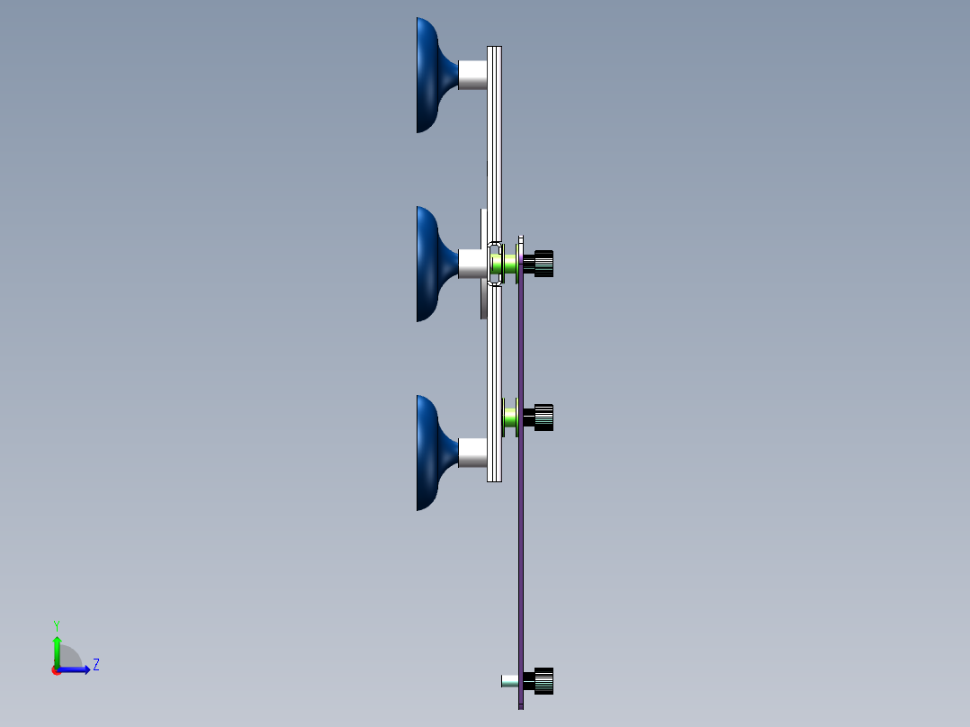 Q312-椭圆规设计与制造【三维SolidWorks】左视图