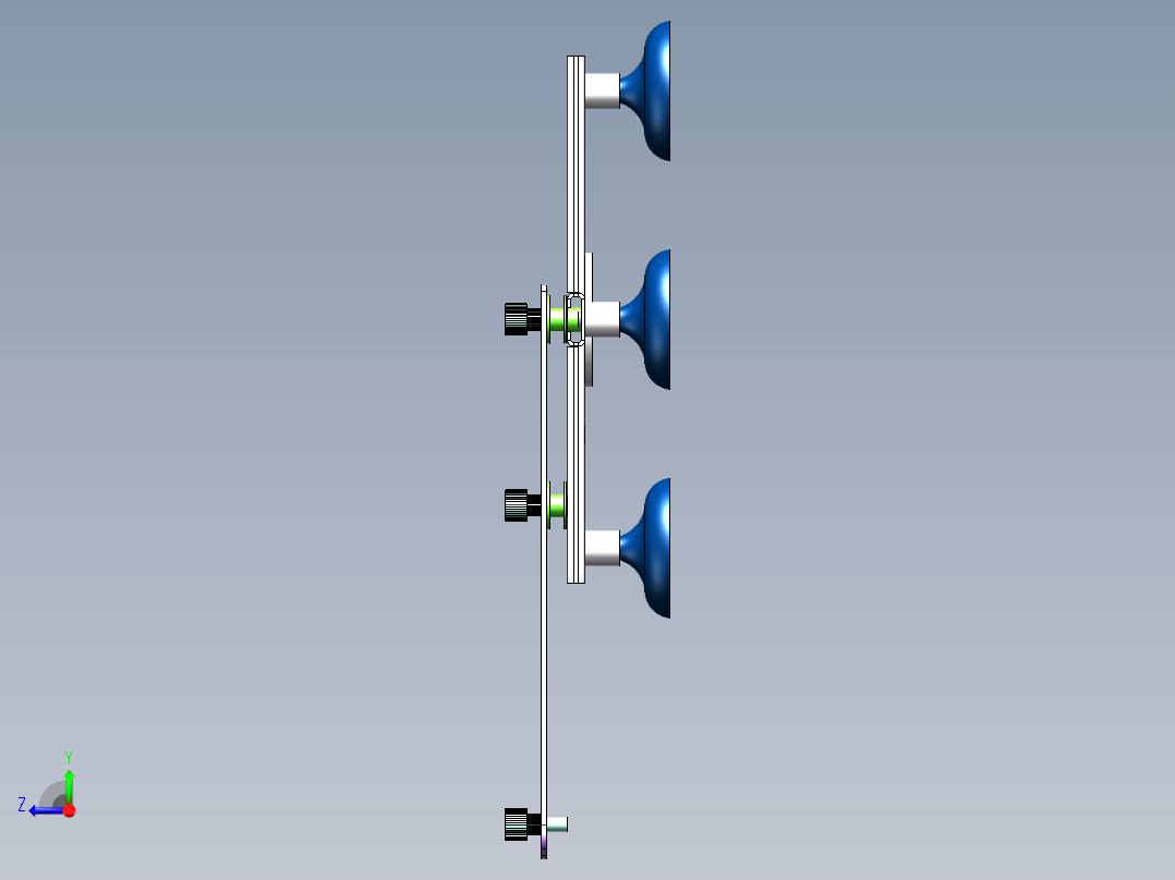 Q312-椭圆规设计与制造【三维SolidWorks】右视图