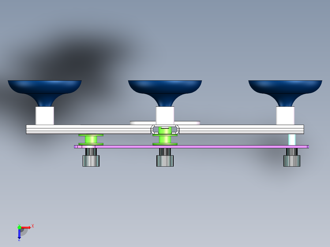 Q312-椭圆规设计与制造【三维SolidWorks】俯视图