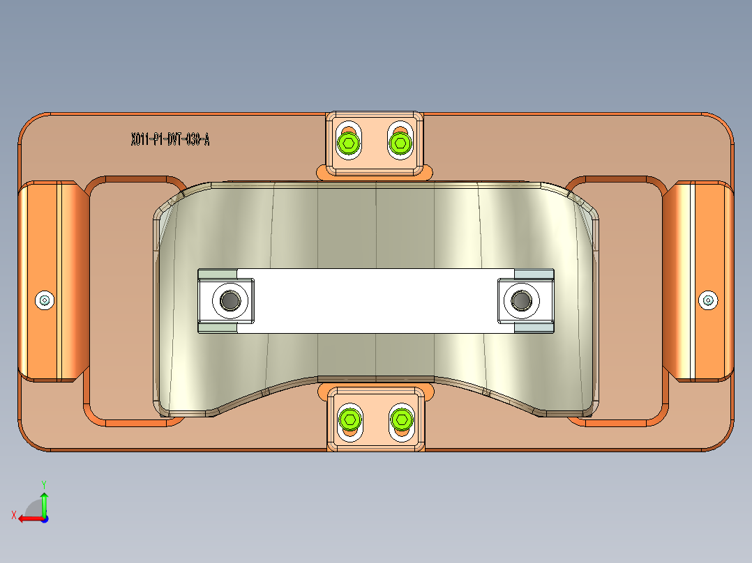 简易遥控器外观件贴膜治具后视图