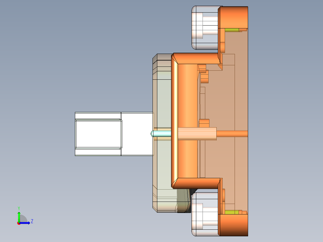 简易遥控器外观件贴膜治具左视图