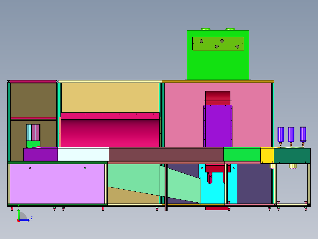 茶杯喷涂碎膜吹膜撕膜机左视图