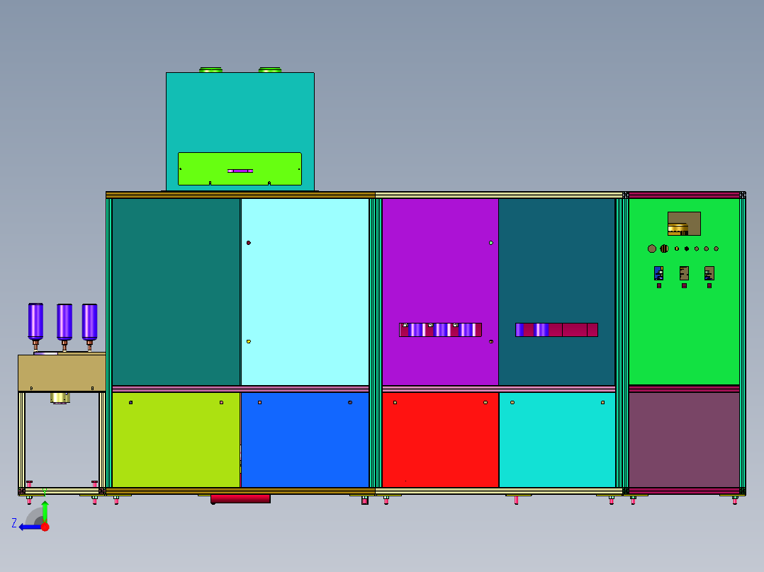 茶杯喷涂碎膜吹膜撕膜机右视图